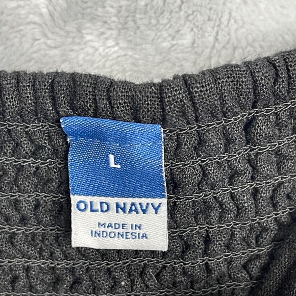 Old Navy Fit & Flare Sleeveless Linen Blend Midi Dress Women L Black Jack Preppy - Picture 2 of 10